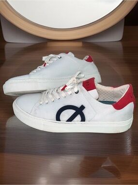 Loci Origin Canvas Sneakers White Red Black Womens Size 8 Rare